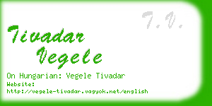 tivadar vegele business card